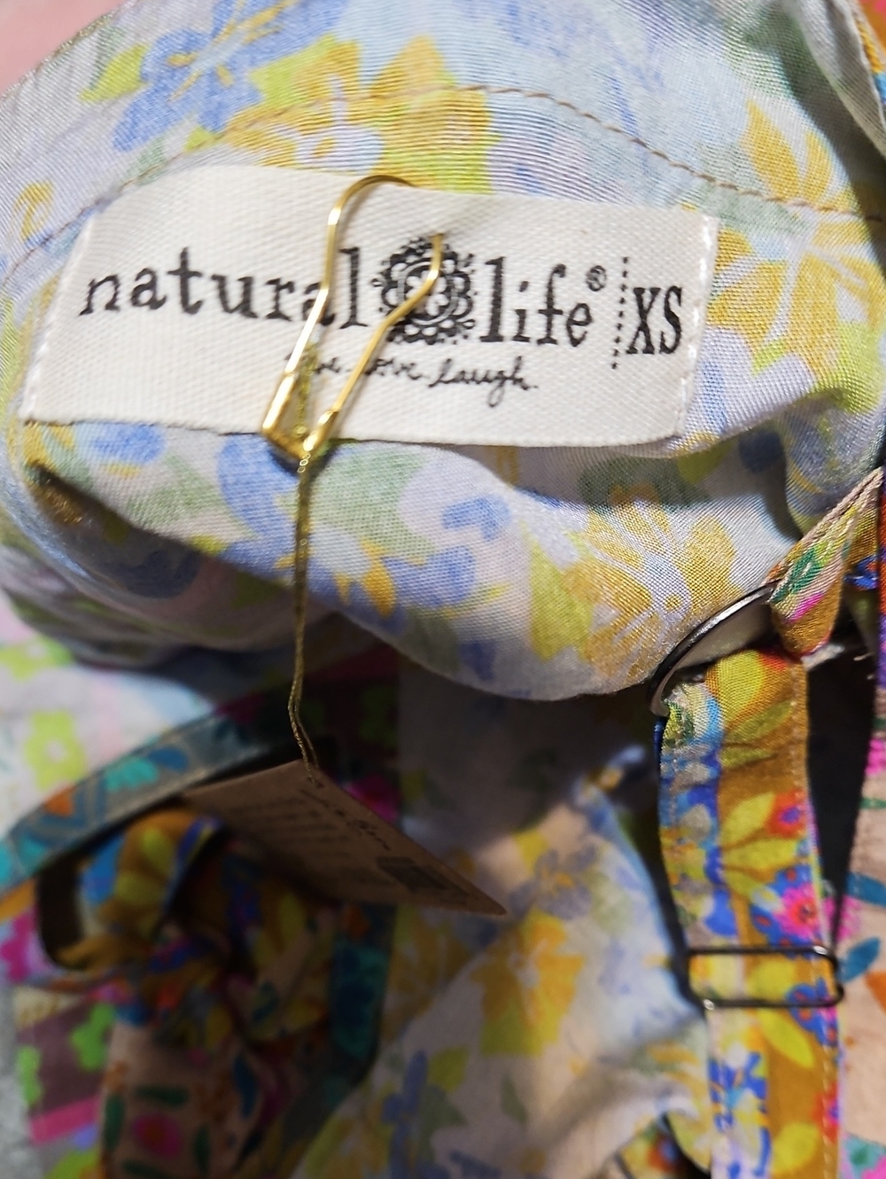Natural Life Folk Flower Pathwork Mini Dress-NWT - Picture 8 of 11